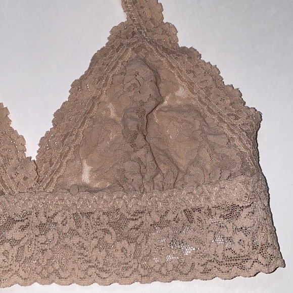 Small Hanky Panky Lace Bralette Adjustable Straps, Beige, Light Nude Comfy! VGUC - Picture 9 of 16